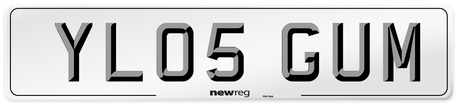 YL05 GUM Number Plate from New Reg